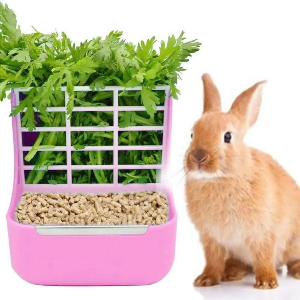 Cage Accessories Pet Feeding Rack Guinea Pig Small Animal Supplies Hamster Feeder Rabbit Feeding Bowl Rabbit Hay Feeder