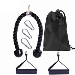 Gym Accessories Fitness Tricep Rope Cable Pull Down Rope Weights Handles For Workout Muscle Training Exercise