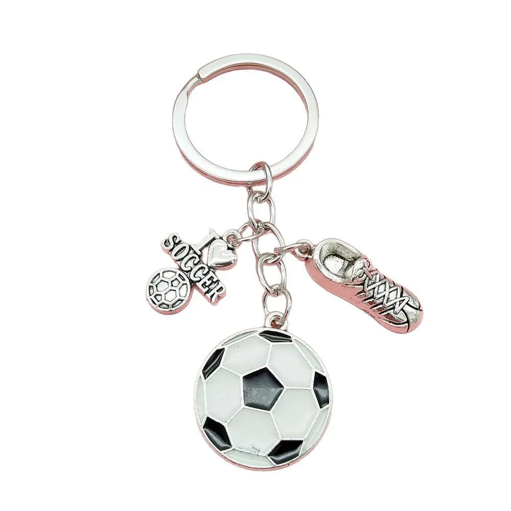 Sports Ball Football Keychain Bag Accessories Key Pendant