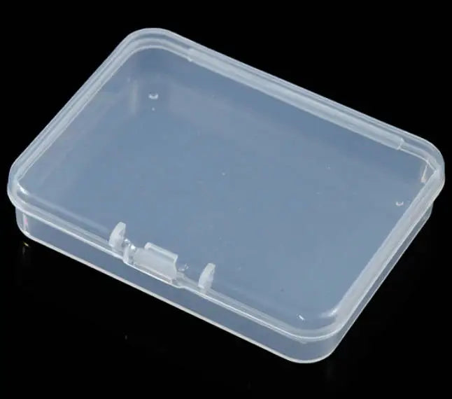 Flat Transparent PP Plastic Packaging Box Small Item Organizer Rectangular Storage Box for Parts Empty Box for Easy Organization