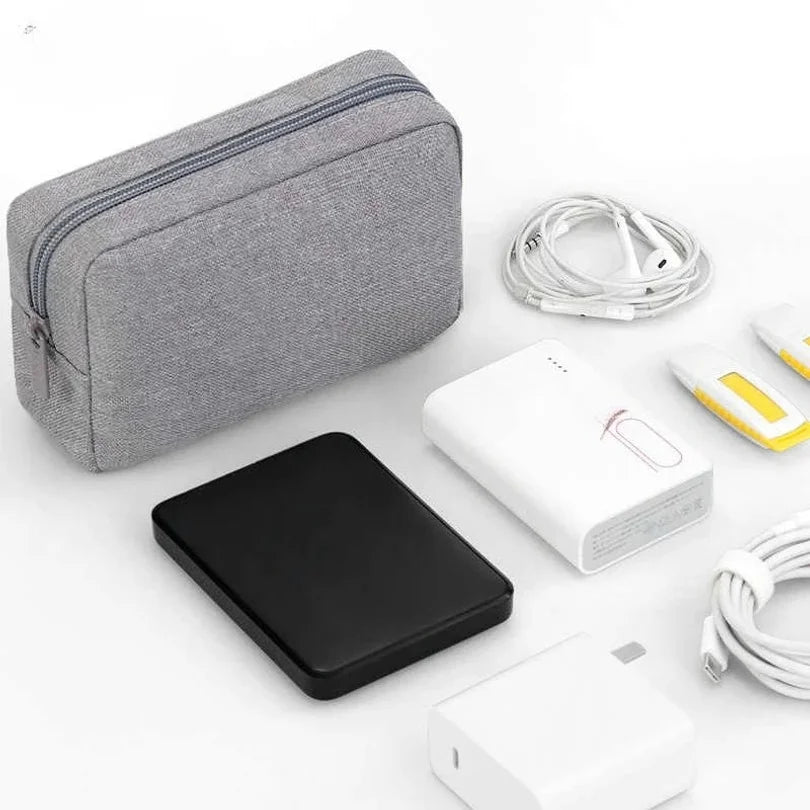 Travel Essentials Pouch Organizer for USB Cables Earphones Gadgets Storage Bag Digital Accessories Makeup Cover Devices