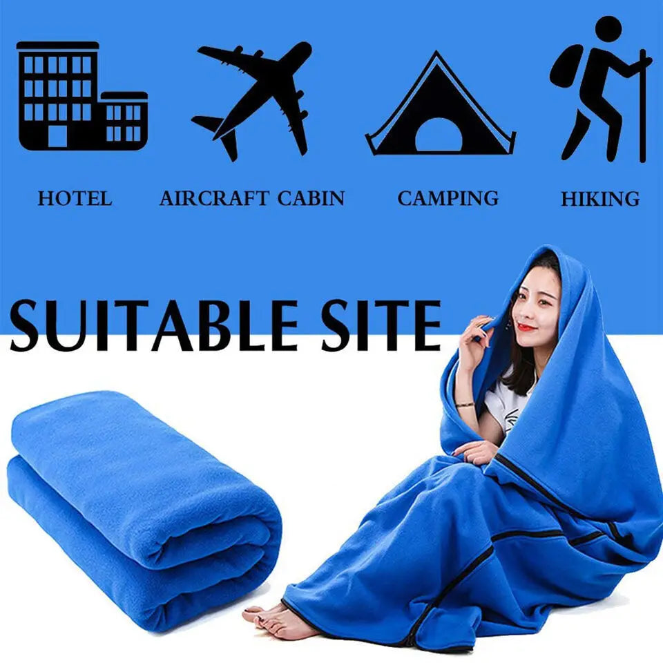 Sleeping Bag Blanket Polar Fleece Isolation Liner Lightweight Camping Accessories
