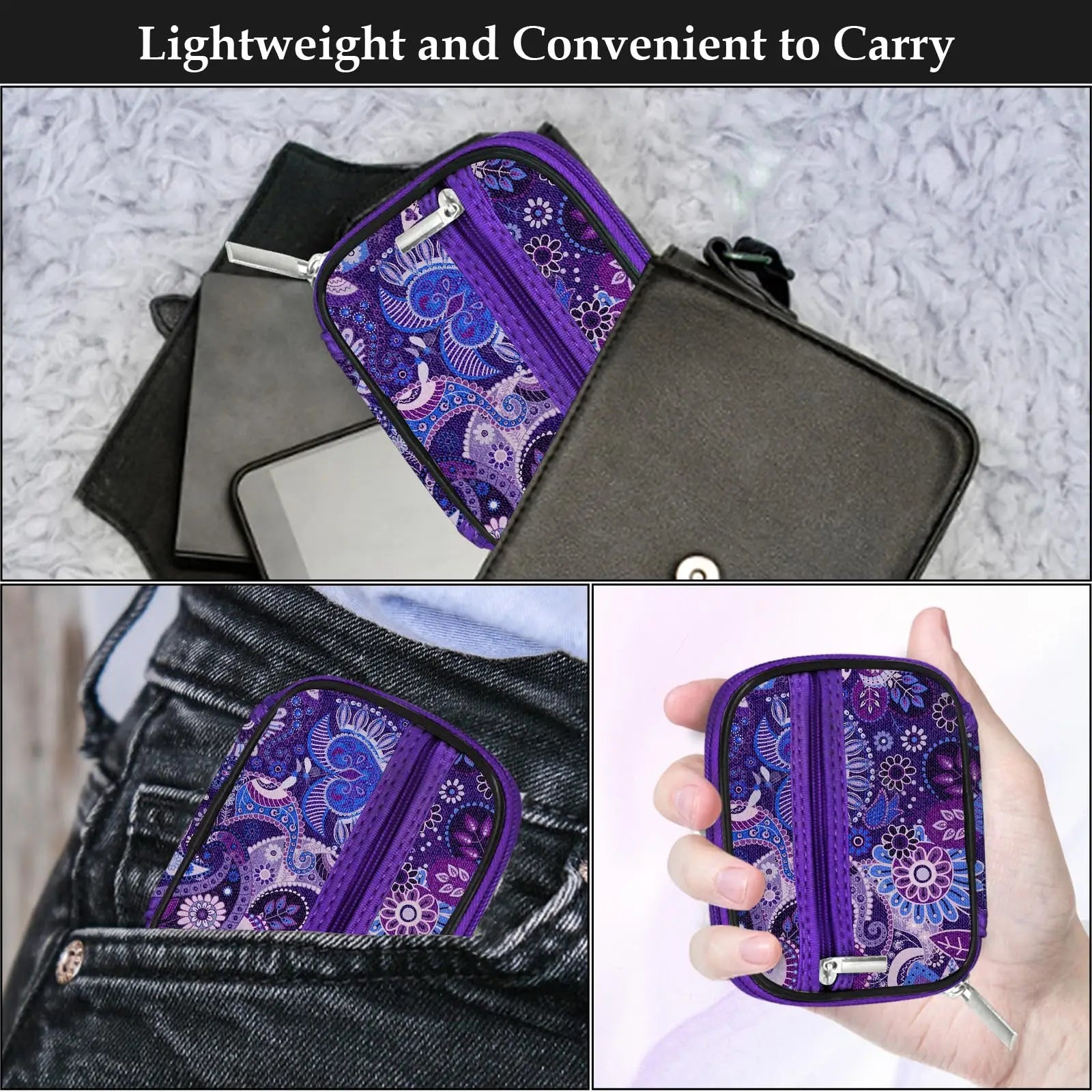 Travel Pill Organizer with Removable 7-Day Box, Stylish & Portable Case
