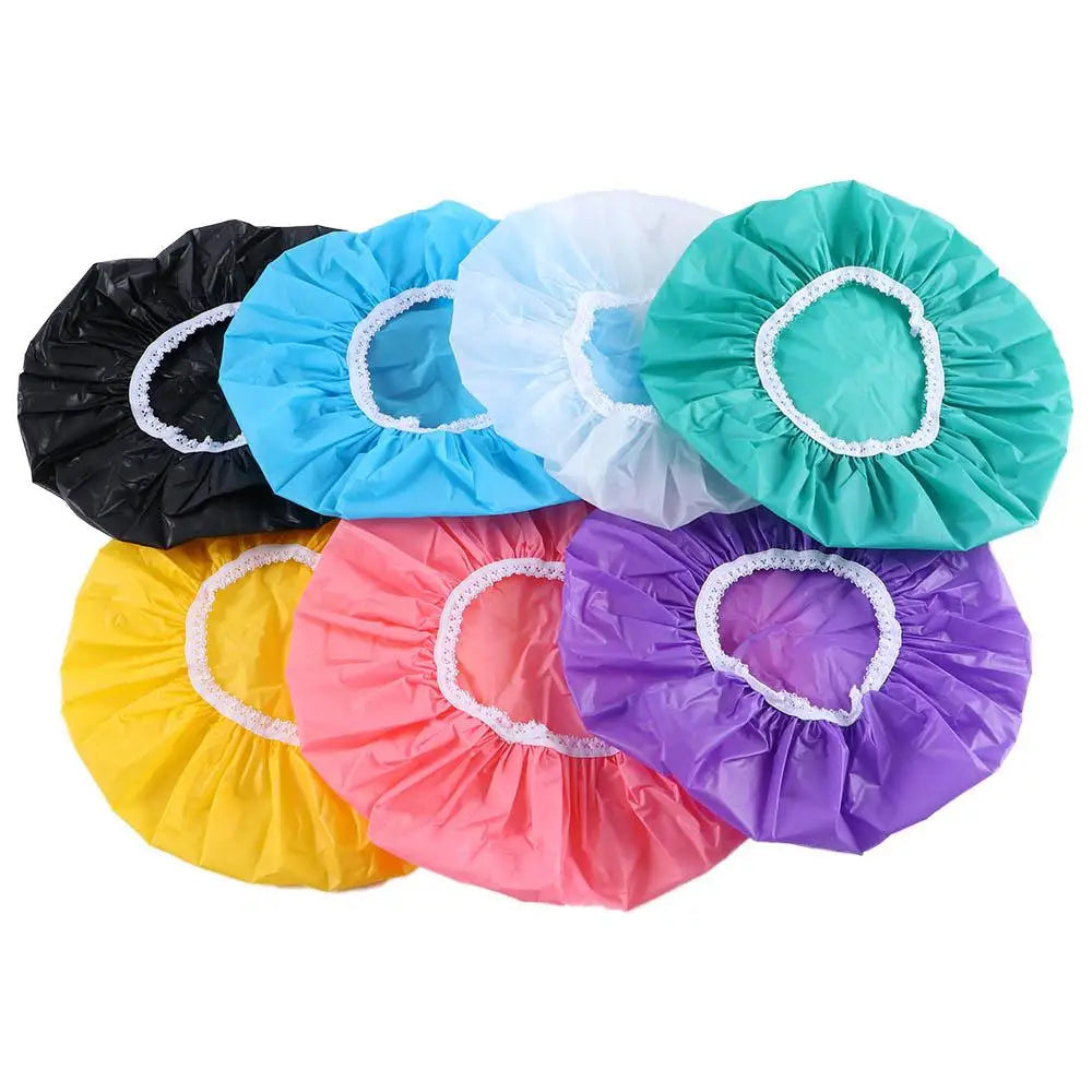 Colorful Home Bathing Hotel Hats Travel Camping Accessories Bathroom Products Hair Cover Shower Cap