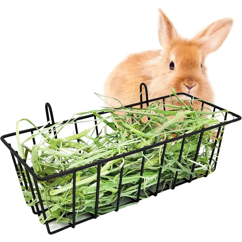 Rabbit Hay Feeder Metal Rabbit Hay Rack Multi-Function Hay Racks Rabbit Feeder Racks Guinea Pig Bunny Cage Accessories