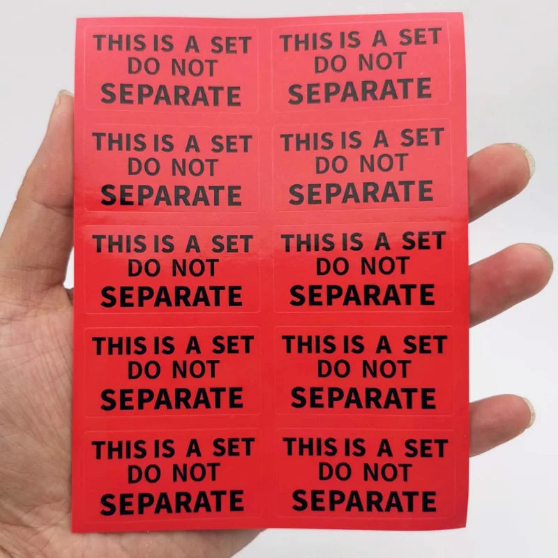 100pcs This is a Set Do Not Separate Stickers 2" x1" Red Packing Labels for Shipping Bundle Sets and Multi-Pack Products