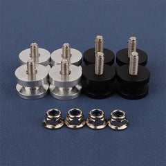 Motorcycle Luggage Accessories Set, 4Pcs: Rear Trunk Top Case, Tail Box & Side Box Brackets, Base Plate Buckle