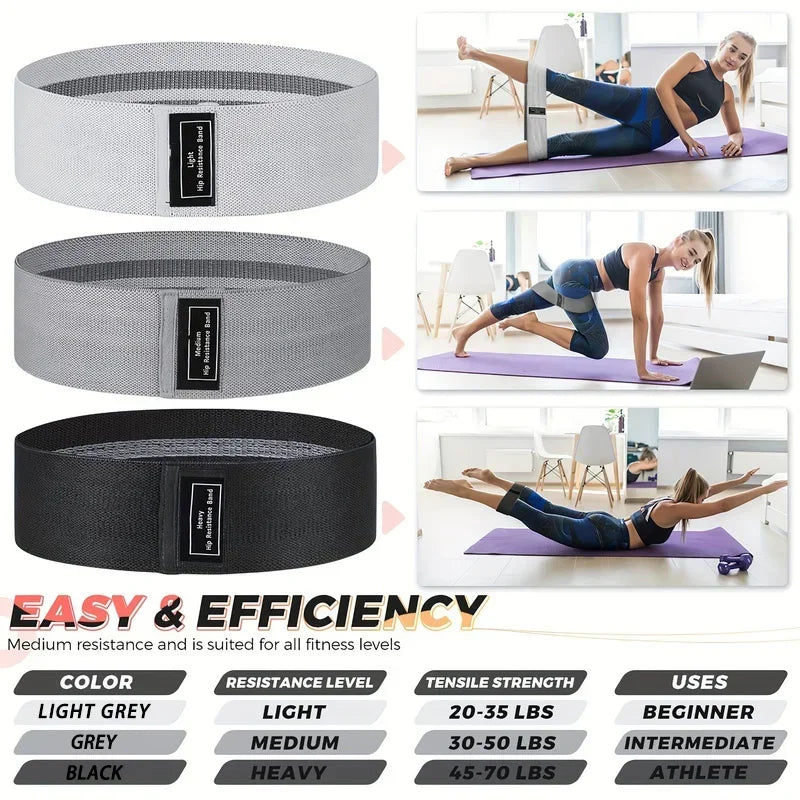 Resistance Bands, Fabric Workout Bands for Women & Men, Cloth Booty Resistance Loop Bands, Thick Squat Bands for Butt/Legs/Thigh