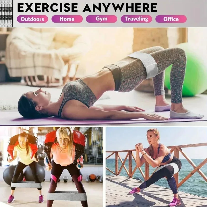 Resistance Bands, Fabric Workout Bands for Women & Men, Cloth Booty Resistance Loop Bands, Thick Squat Bands for Butt/Legs/Thigh