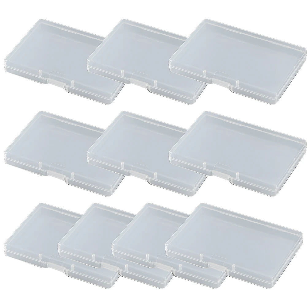10Pack PP Plastic Rectangular Flat Box Transparent Design Storage Box Convenient To Locate And Retrieve Items