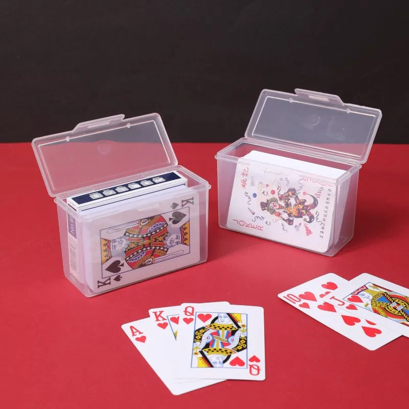 New Transparent Plastic Boxes Playing Cards Container PP Storage Case Packing Poker Game Card Box For Board Games