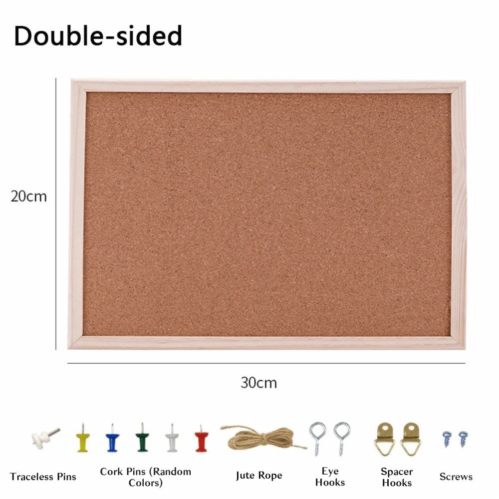 Pictures Wall Plate DIY Cork Display Panel Soft Decorative Cork Board Wood Hanging Photo Background