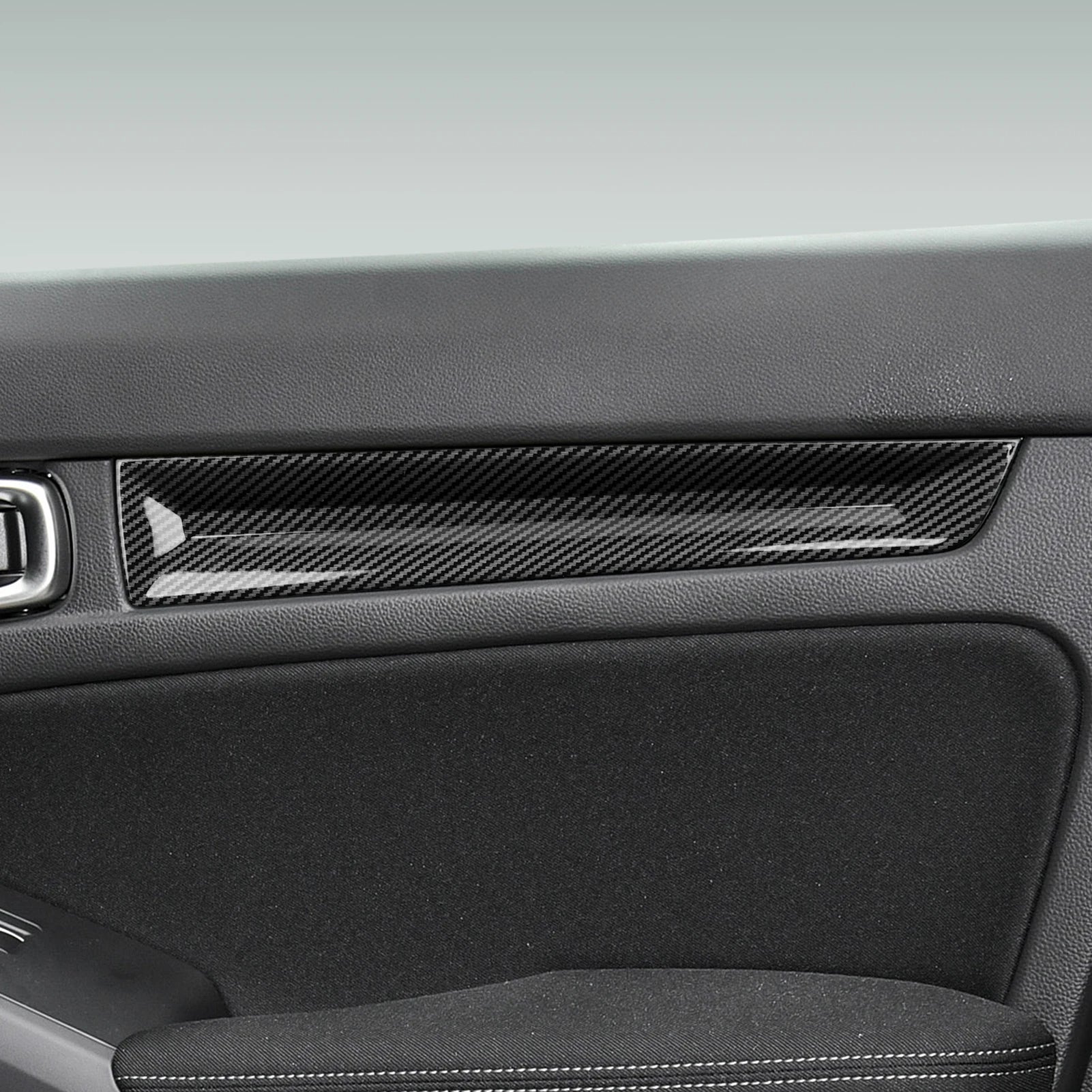 For Honda Civic 11th Gen (2022-2026) Interior Accessories, Car Door  Decorative Strips Cover Panel Carbon Fiber ABS Trim Sticker