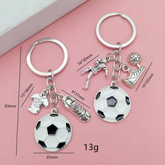 Sports Ball Football Keychain Bag Accessories Key Pendant