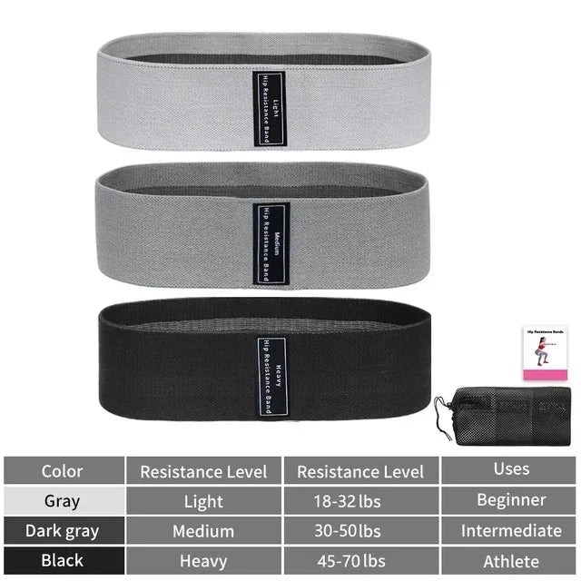 Resistance Bands, Fabric Workout Bands for Women & Men, Cloth Booty Resistance Loop Bands, Thick Squat Bands for Butt/Legs/Thigh
