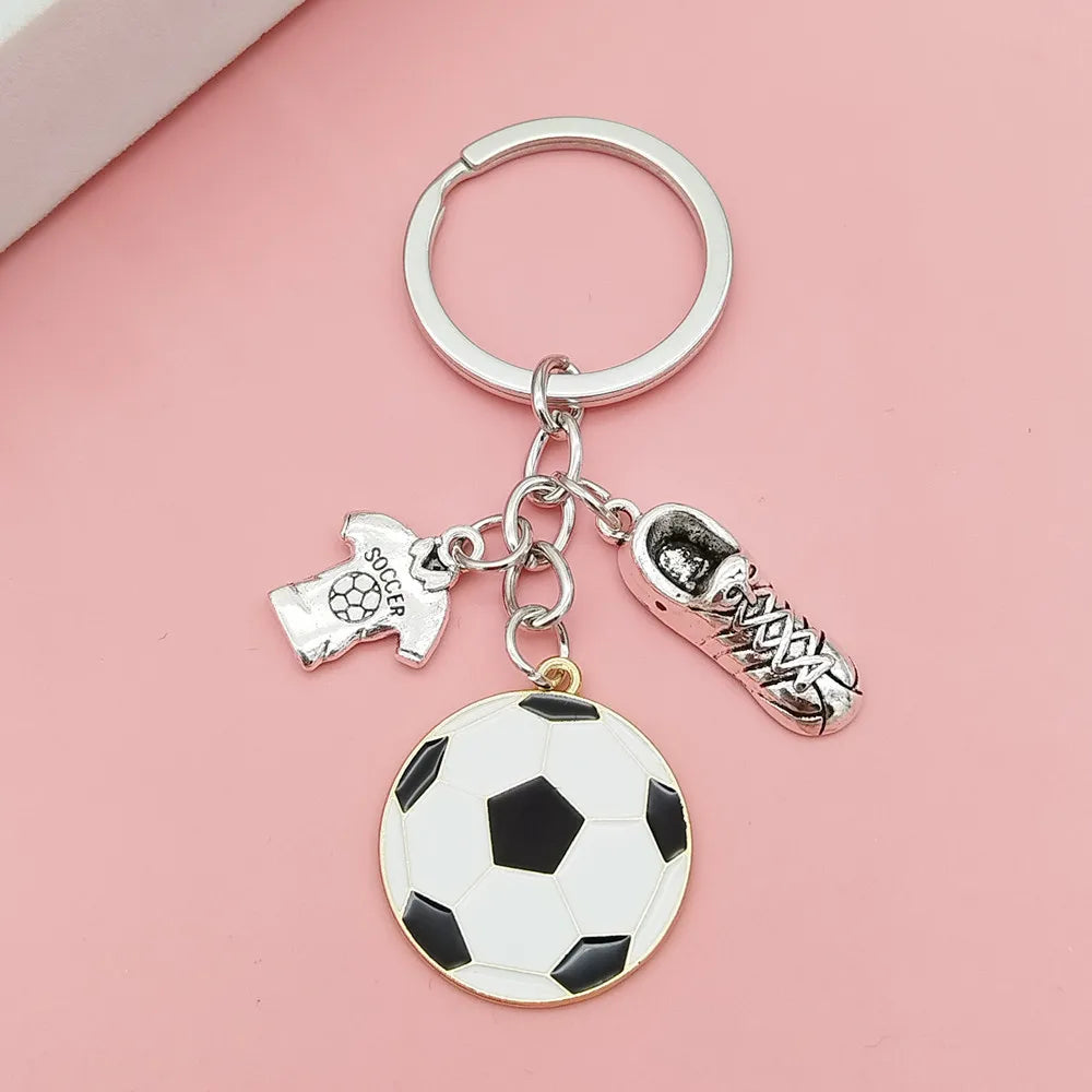 Sports Ball Football Keychain Bag Accessories Key Pendant