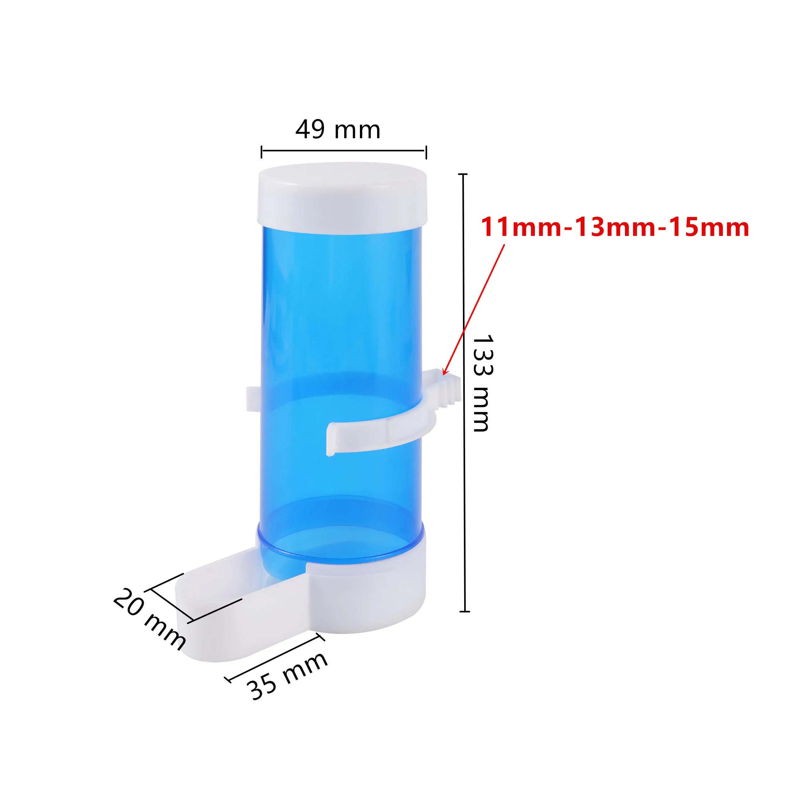 Plastic Pet Bird Hanging Automatic Drinking Fountain Feeder Parrot Feeding Cage Blue Parakeet Pigeon Bird Feeding Accessories