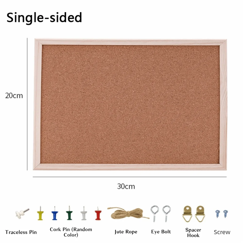 Pictures Wall Plate DIY Cork Display Panel Soft Decorative Cork Board Wood Hanging Photo Background