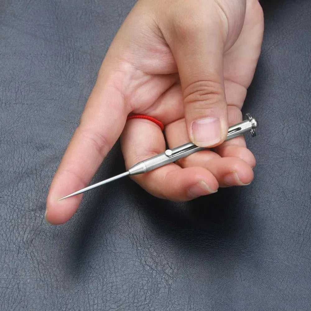 Portable Toothpicks Titanium Toothpicks Pocket Toothpicks Keychain Silver Outdoor Picnic Camping Accessories