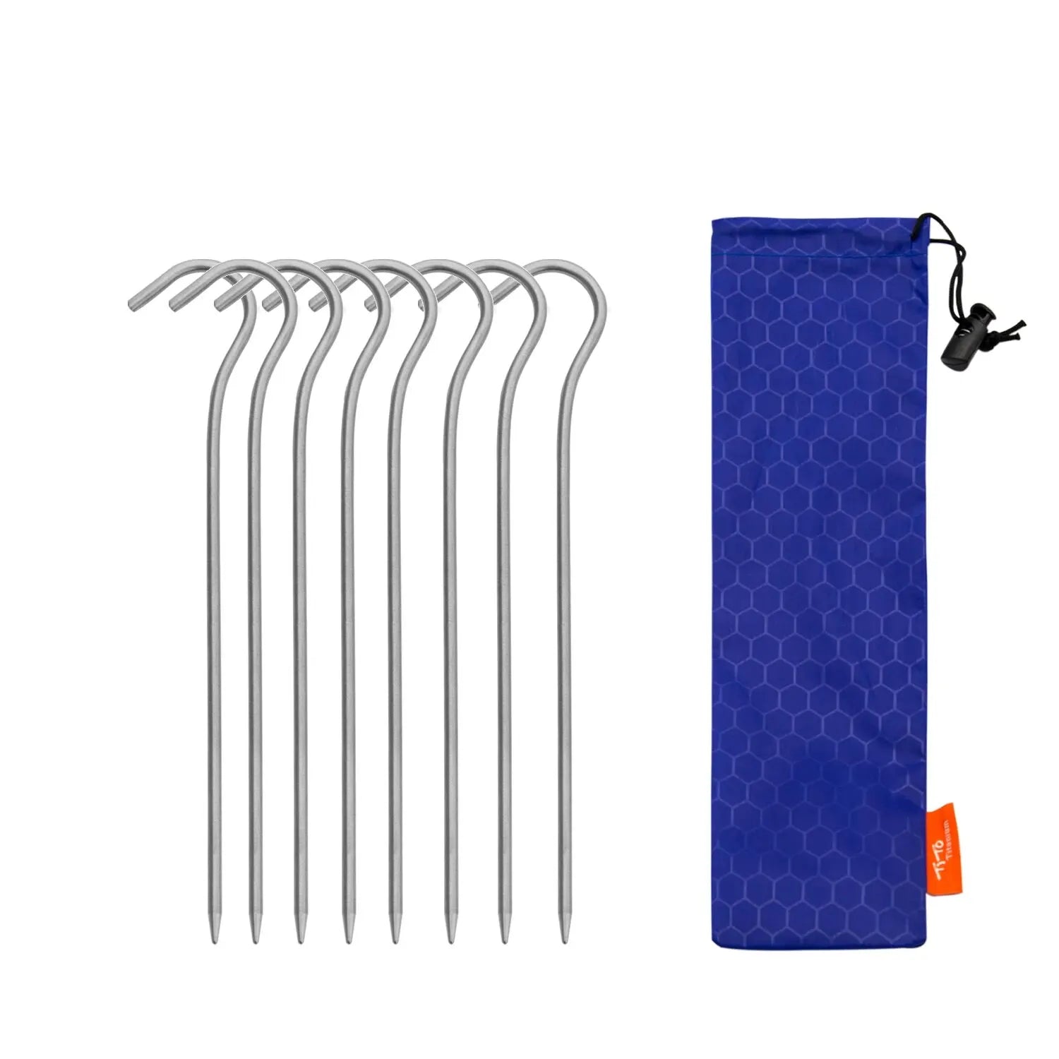 TiTo 3.0*165mm Ultralight Camping Accessories Titanium Alloy Tent Stake Pegs With Hook