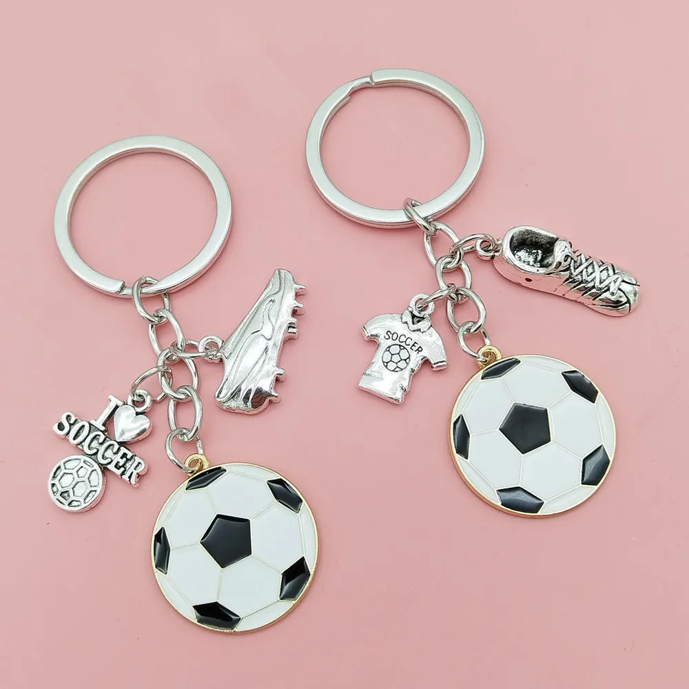Sports Ball Football Keychain Bag Accessories Key Pendant