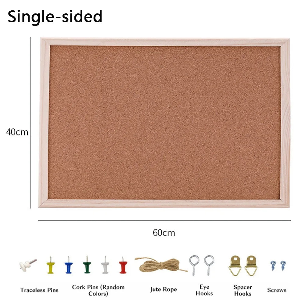 Pictures Wall Plate DIY Cork Display Panel Soft Decorative Cork Board Wood Hanging Photo Background