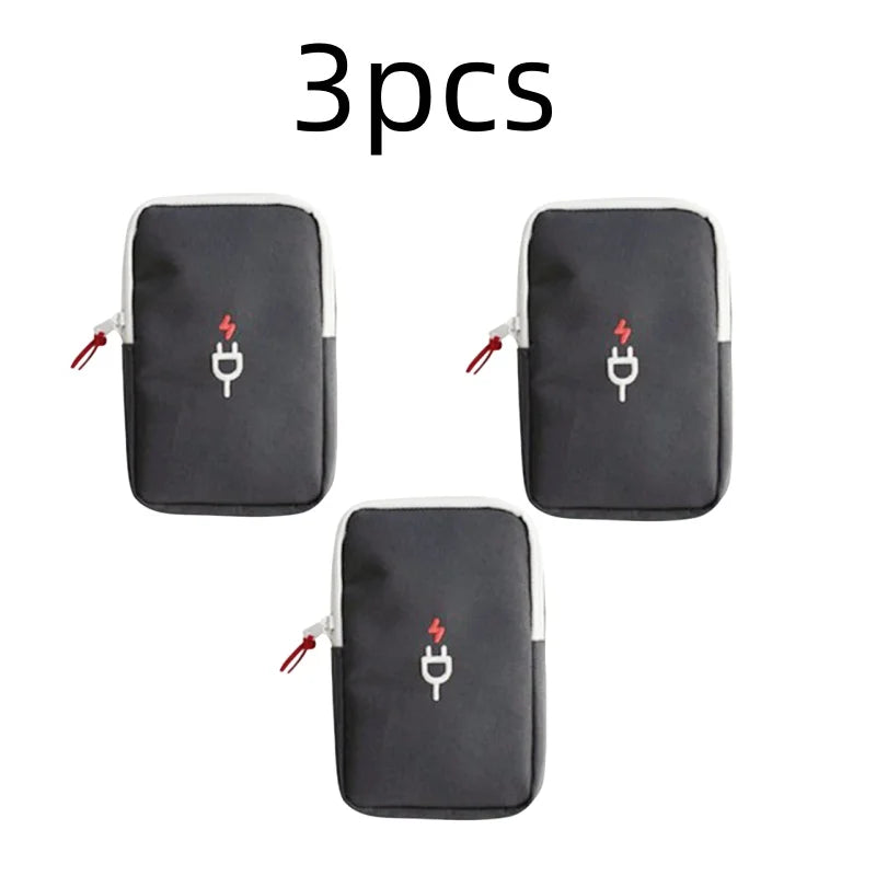 Travel Gadget Organizer Bag Portable digital cable bag Electronics Accessories Storage Carrying Case Pouch for USB power Bank