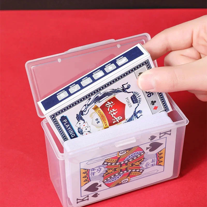 New Transparent Plastic Boxes Playing Cards Container PP Storage Case Packing Poker Game Card Box For Board Games