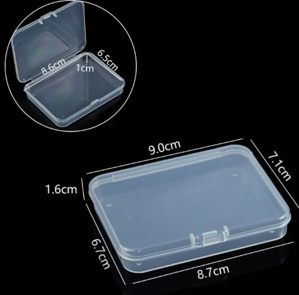 Flat Transparent PP Plastic Packaging Box Small Item Organizer Rectangular Storage Box for Parts Empty Box for Easy Organization