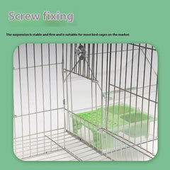 Hanging Parrot Feeder Prevent Scattering Bird Feeding Bowl Multifunction Bird Bath Parakeets Bathtub Bird Cage Accessories