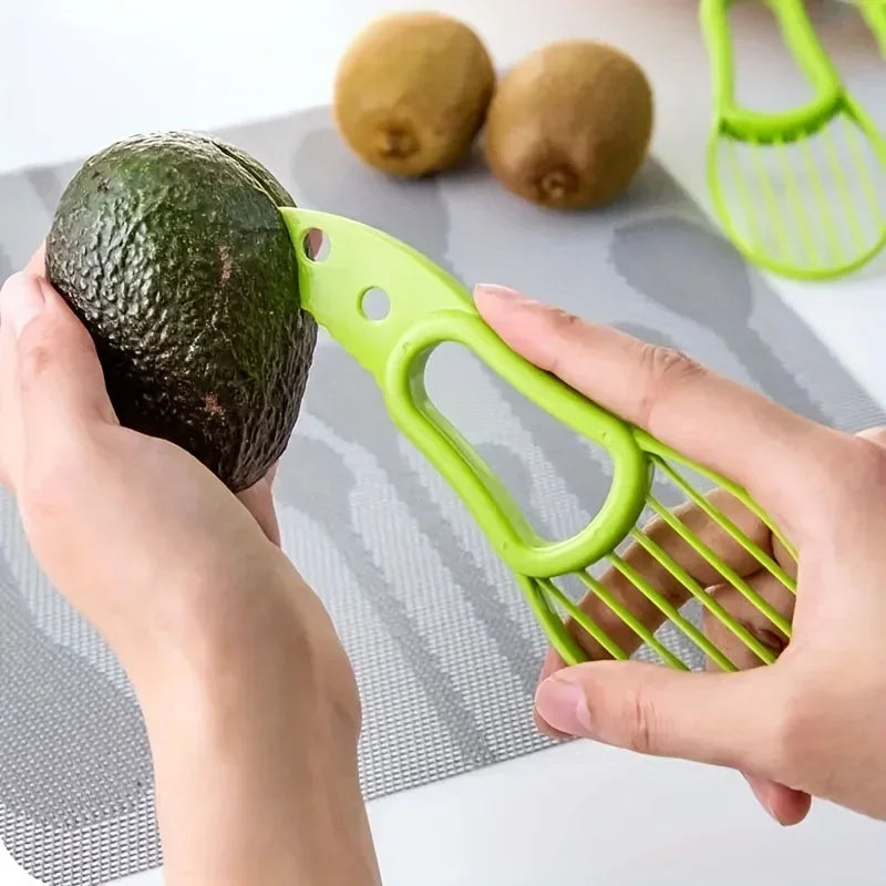 3 in 1 Plastic Avocado Fruit Slicer Outdoor Household Kitchen Camping Accessories Multifunctional Cutting Tool