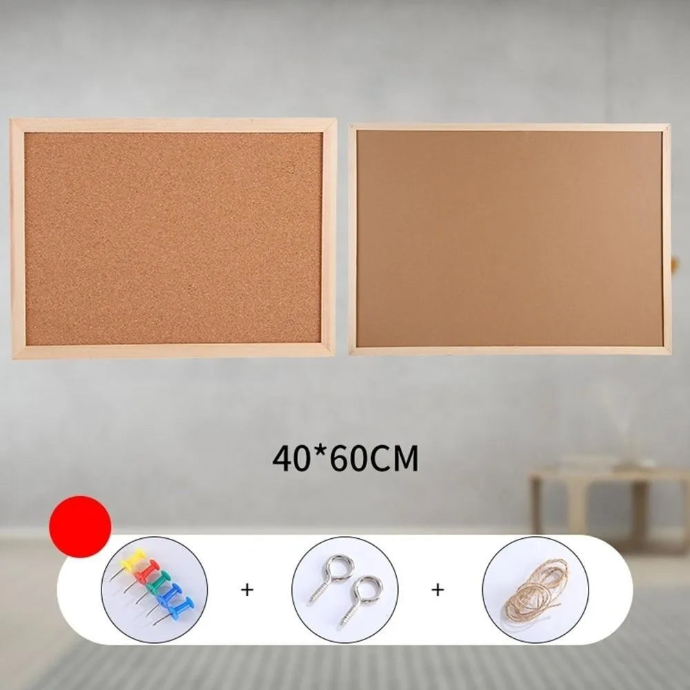 Photo Wall DIY Cork Display Panel Soft Decorative Cork Board Wood Hanging Letter Message Boards