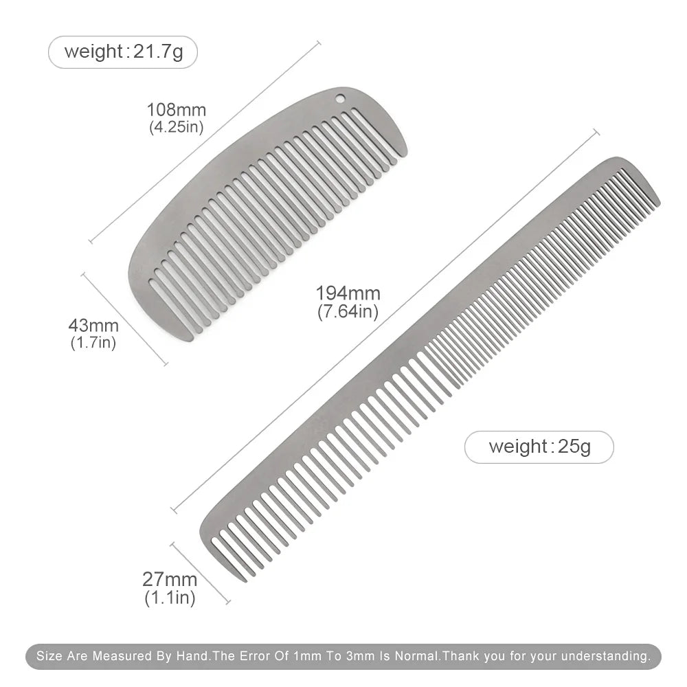 Titanium Alloy Comb Camping Accessories Outdoor Small Tool