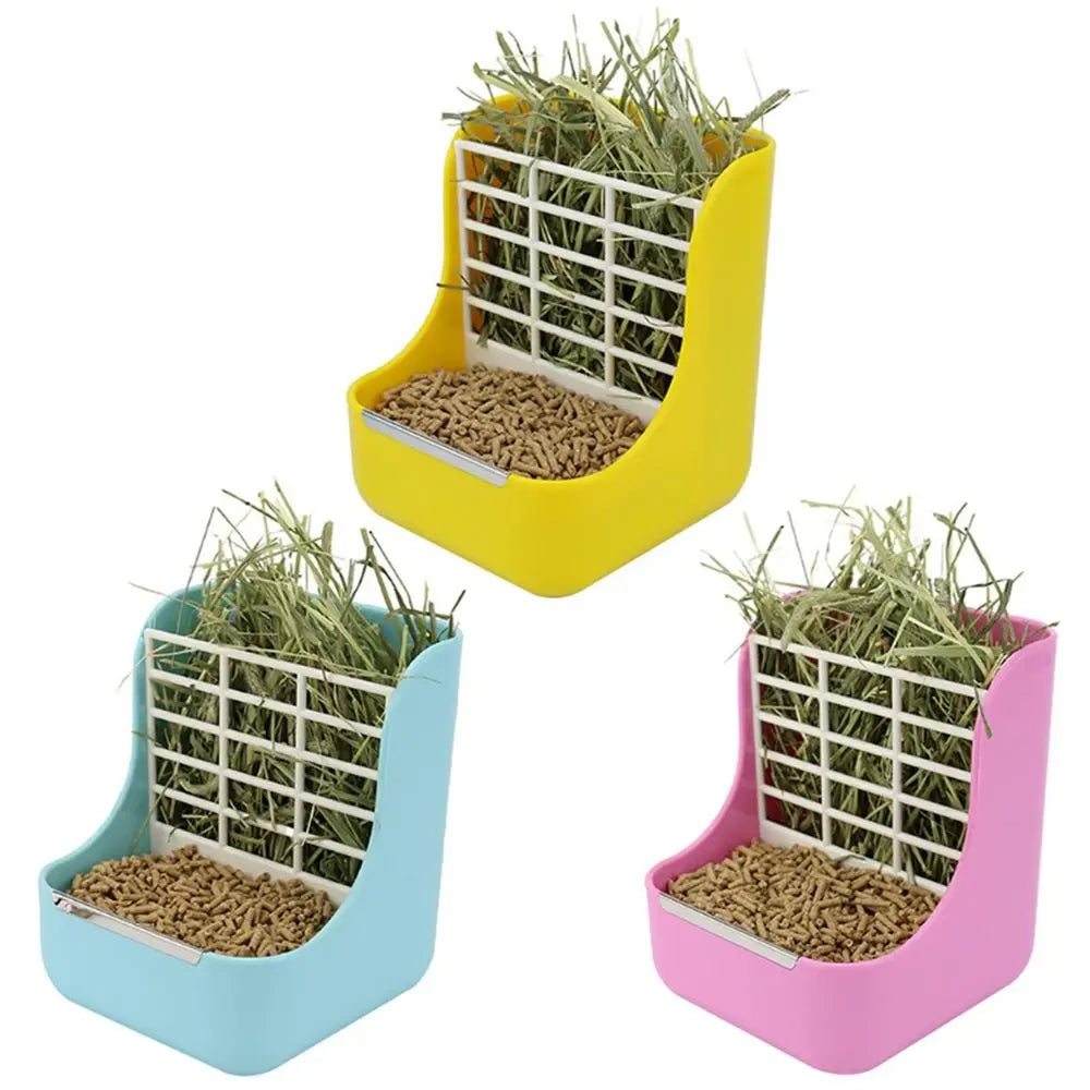 Cage Accessories Pet Feeding Rack Guinea Pig Small Animal Supplies Hamster Feeder Rabbit Feeding Bowl Rabbit Hay Feeder