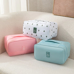 Travel Underwear Organizer Bag - 4-in-1 Soft Double Layer Bra Travel Bag, Portable Expandable Compression Packing Organizers