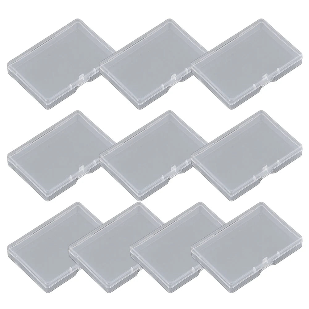 10Pack PP Plastic Rectangular Flat Box Transparent Design Storage Box Convenient To Locate And Retrieve Items
