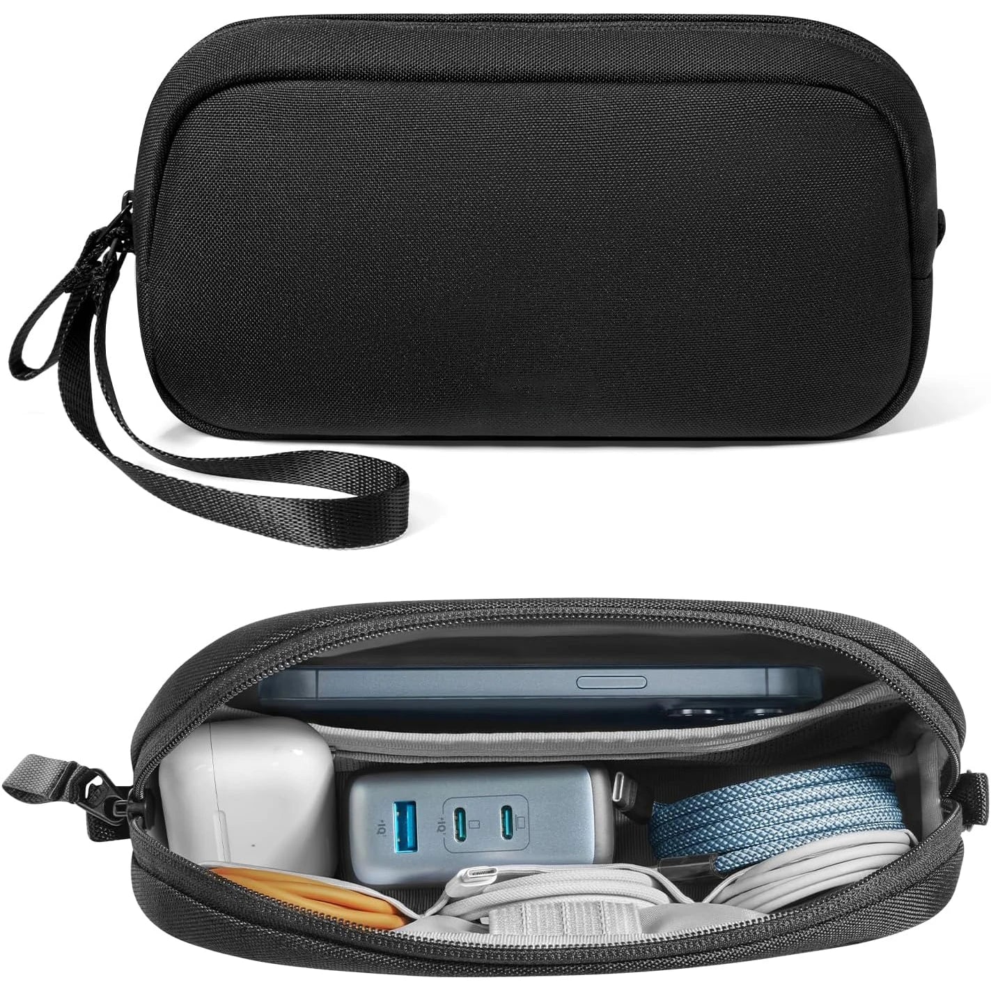 Electronics Organizer Travel Case, Cable Organizer for Essentials,  Storage for Cord, Phone, Cables, Airpods, USB Flash Drive