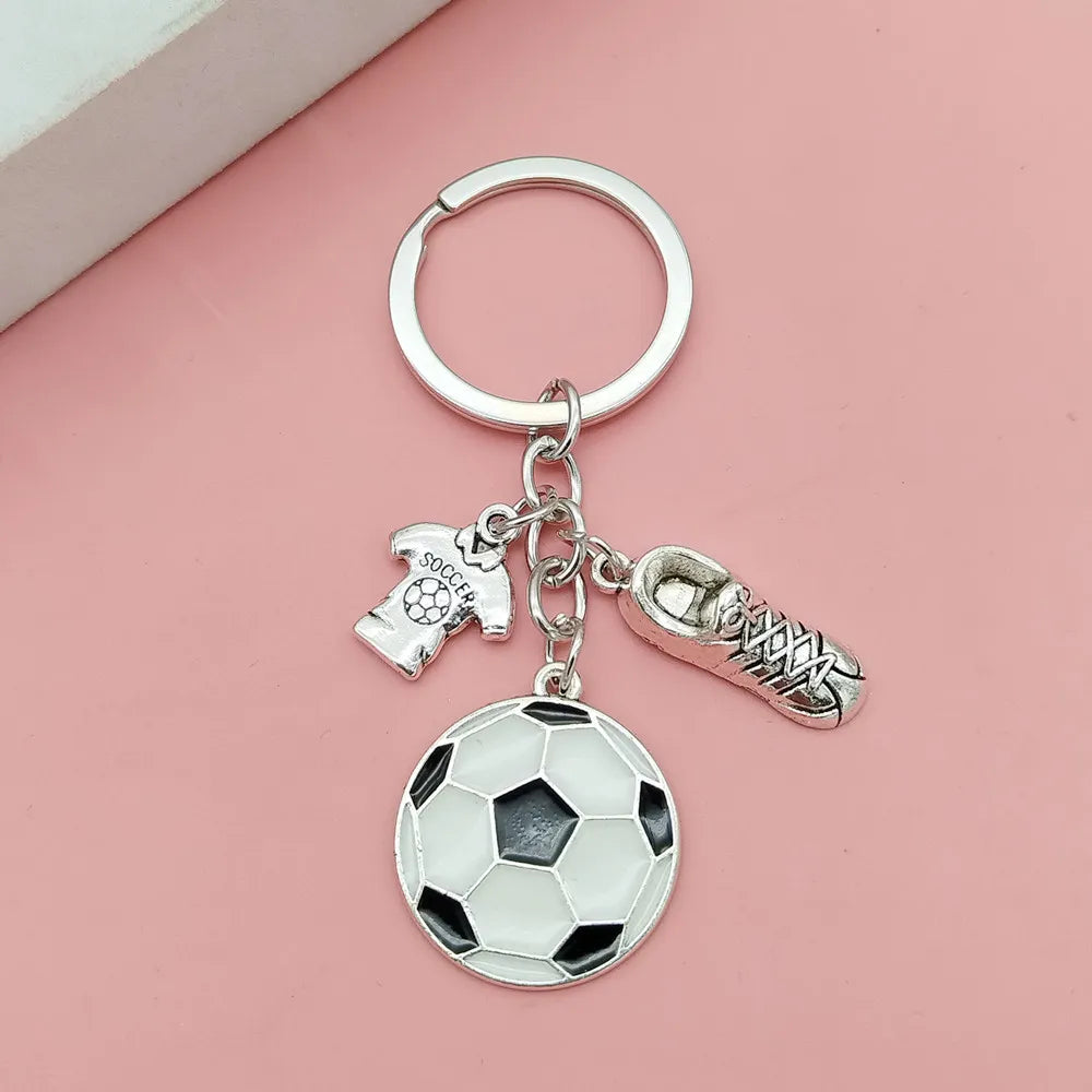 Sports Ball Football Keychain Bag Accessories Key Pendant