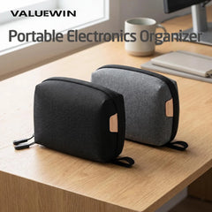 Travel Electronic Organizer for Cables,USB,Charge,Earbuds Compact Multi-Compartment Digital Electronic Storage Bag with Handle