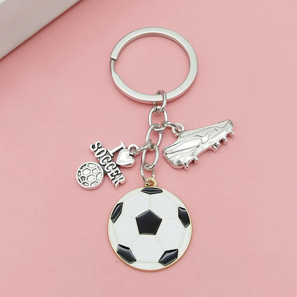 Sports Ball Football Keychain Bag Accessories Key Pendant