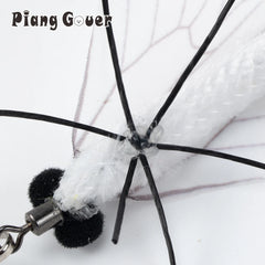 White Moth Cat Toy Stick Replacement Head Kitten Playing Pet Toys Interactive