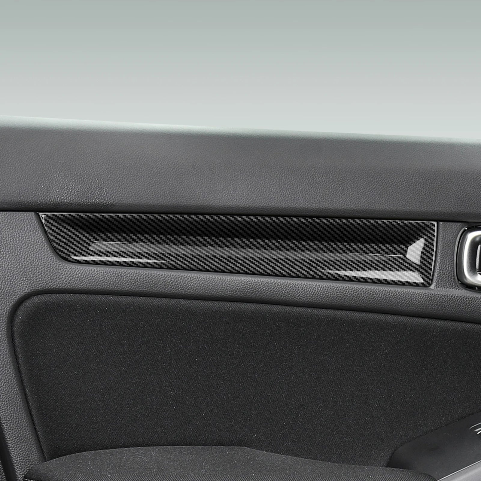 For Honda Civic 11th Gen (2022-2026) Interior Accessories, Car Door  Decorative Strips Cover Panel Carbon Fiber ABS Trim Sticker