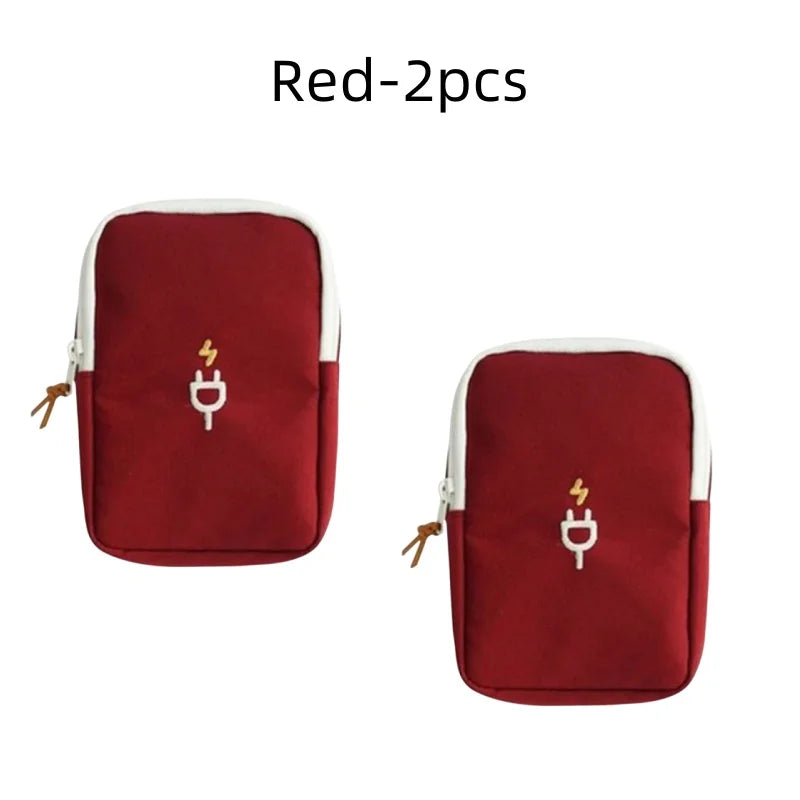 Travel Gadget Organizer Bag Portable digital cable bag Electronics Accessories Storage Carrying Case Pouch for USB power Bank