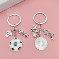 Sports Ball Football Keychain Bag Accessories Key Pendant